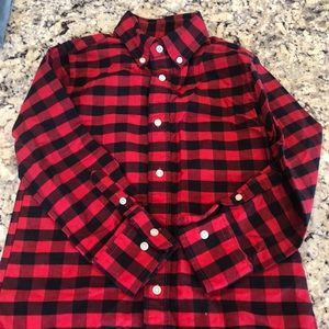 CrewCuts Boys 6-7 Red/Black Buffalo Long Sleeve